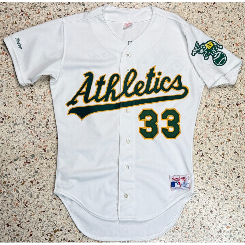 Rawlings MLB Oakland Athletics Jose Canseco #33 Mr. 40-40 Vtg Jersey Size 40‎